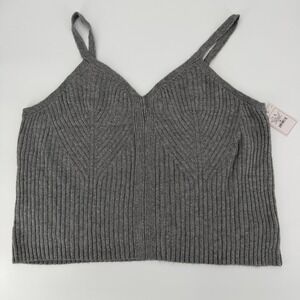 Auden Sleepwear Camisole Ribbed Knit Modern Women‎ Size 2X Gray Pajama Tank Top